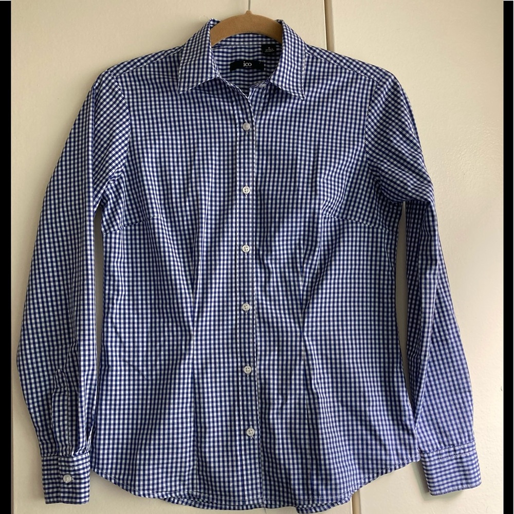 ico long sleeve women bottom down shirt size S